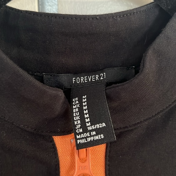 Forever 21 black and orange detailing bodysuit - Picture 5 of 5